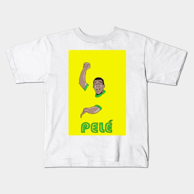 Pele Kids T-Shirt by BarnesComicArt